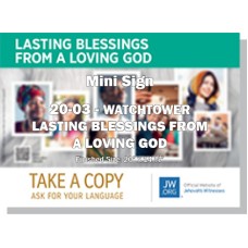 HPWP-20.3 - 2020 Edition 3 - Watchtower - "Lasting Blessings From A Loving God" - LDS/Mini